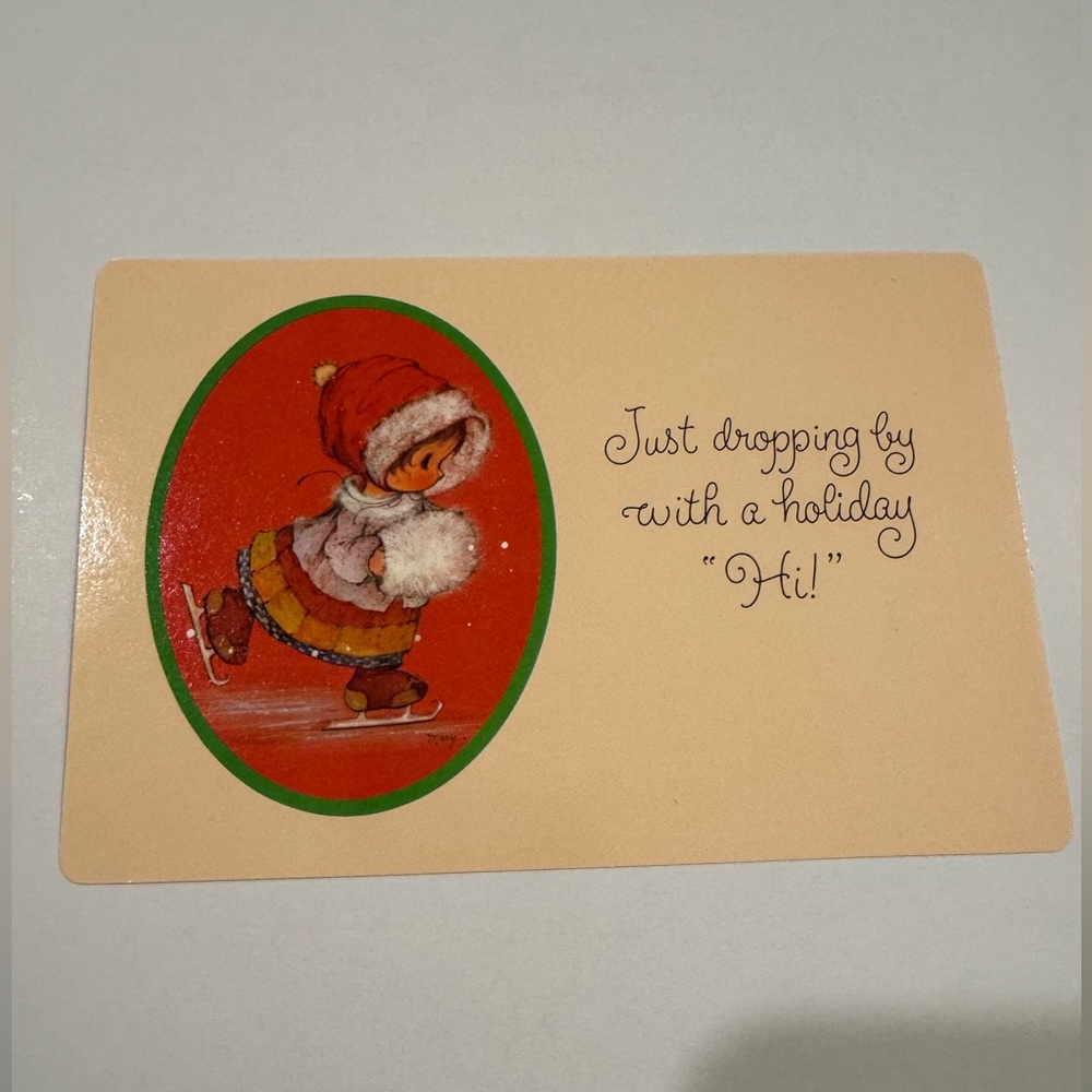 Vintage Christmas Postcard Lot 15 Ice Skating Girl Holiday Decor Ephemera